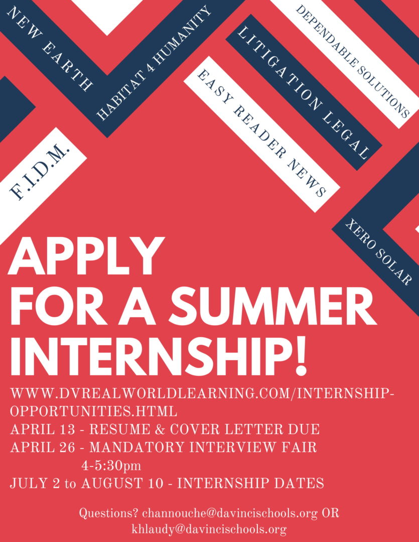 Summer Internship Application Deadline